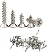 Naisfei 240pc Stainless Steel Self-Tapping Screws Flat Head Assortment Set,M2x8 M2x10 M2.6x8 M3x12 Self Tapping Screws Stainless Steel Self Tapping Machine Screws Full Threaded Cross Slot Pan