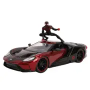 Jada 1:24 Scale Marvel Miles Morales With 2017 Ford GT Diecast Toy Model
