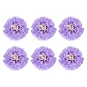 Crepe Paper Flowers, Light Purple Tissue Paper Flowers - 8 x 8 Inch / 6 Pcs