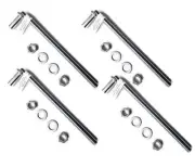 Zinc Plated 5/8" X 6" Long J Bolt for Chainlink Fence Gate Hinge Lot of 4