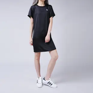 Adidas Originals Tee Dress 黑色 三葉草 短袖 洋裝 長版 GJ6564