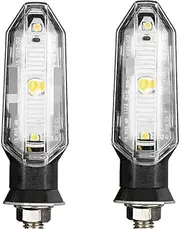 Indicators Flowing Turn Signal 3LED Turn Signals Motorcycle Indicators Lights for - Fz 150 - Fz6S - R25 - Super Tenere 1200 Turn Signal Indicator (Size : 2pcs)