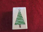 NEW Stampabilities Rubber Stamp Wood CHRISTMAS PINE GEOMETRIC TREE 2.5"X1.5"