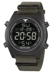KHS Men's Watch Inceptor Steel Digital Olive Green/Black Incbsd.nsgo