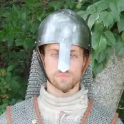 Medieval Viking Chain Mail Helmet Steel Functional 18g Saxon Nasal Helmet Larp