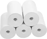 OFFSCH 5 Rolls Thermal Printer Papers Receipt Paper Roll White 57φ30mm x 10m Tubeless Design Smooth Printing Mini Thermal Printer