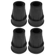 4x Ferrule Walking Stick Crutch 18mm Black Rubber Foot pad Protector Frame Grip