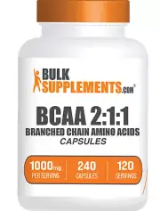 BulkSupplements BCAA 2:1:1 240 Capsules - 1000 mg Per Serving