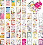 Motivational Encouragement Cards 50Pcs Daily Positive Affirmation Cards Small Mini Inspirational Lunch Box Notes for Colleagues Classmates Family and Friend
