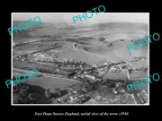 OLD LARGE HISTORIC PHOTO OF EAST DEAN SUSSEX ENGLAND AERIAL VIEW OF TOWN 1930 1