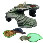 3PCS Turtle Basking Platform Tortoise Resin Dock Tortoise Climbing Ramp Shale