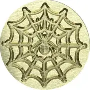 Spider in center of Spider Web - 1" diameter Wax Seal Stamp head, Halloween fun!