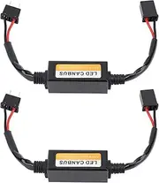 Zerodis LED Headlight Decoder Efficient Anti Flicker Canbus Error Decoder for H7 Headlight Plug and Play with Vehicle Lighting Conversion Kit, 2PCs for All Weatherproof Include Ideal