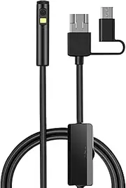 zolyet Industrial Bore Inspection Camera 3 in 1 face Replaceme for pe-C/Android/USB Port Built-in 9 Dimmable Adjustable Brightn s 8mm Lens 1960 * 1080 Resolution IP68 Water 1m sw 8mm