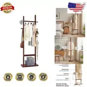Multi-Functional Freestanding Coat Rack with 5 Hooks and Space-Maximizing Design