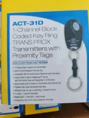 10pk Linear MegaCode Coded Key Ring Transmitter & Proximity Tag (ACT-31D) Sealed