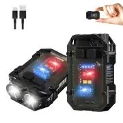 2 Pack Mini Keychain Flashlight with Clip, LED Magnetic EDC Key Chain Light f...
