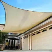 workpoint Canopies 20'X26' Sand Rectangle Sun Shade Sail Backyard Deck Outdoor