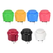 23mm Momentary Game Push Button Switch for Arcade Video Games 7 Colors 7pcs