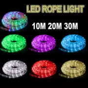 LED 10M 20M 30M Party Christmas Lights Wedding LED Rope Light Waterproof Xmas