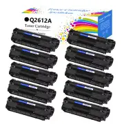 10 Pack Q2612A 12A Toner For HP 12A LaserJet 1012 1010 1018 1020 3030 3020 3015