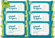 Flushable & Biodegradable Wipes with Botanicals, Dispenser for At-Home Use Safe, Shea-Coco with Aloe, Septic and Sewer Safe, 360 count (6 packs of 60) - Never Dries Out