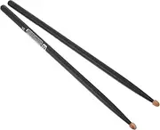 Abaodam 2Pcs Professional Black Drumsticks Jazz Series Percussion Drum Sticks for Students and Beginners Smooth Durable Non Skid Wood Grip for Drums and Cymbals