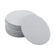 Sandpaper Round Flocking 4.92"x4.92" P150 50 Pcs Gray Hook & Loop Sanding Sheets