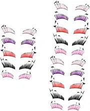 [SOESFOUFU] 3sets Creative False Eyelashes Handmade Lash Clusters Performance Lashes Set Natural Look for Party Wedding Photo Shoot 5pcs*3