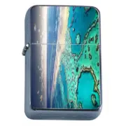 Great Barrier Reef Australia D1 Flip Top Oil Lighter Wind Resistant