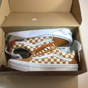 VANS Old Skool Pro Golden Oak Checkerboard M 9.5