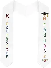 [Hisxierng] Graduation Stoles Graduation Stole Class of 2025 Preschool Graduation Gifts Kindergarten Graduation Stoles for Graduation Preschool Graduation Decorations Pre K Graduation Gifts for Girls Child, White