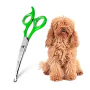 Rounded dog grooming scissors Professional - Sharp Stainless Steel Blades wit...