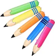 GAXIRE 5pcs Giant Inflatable Pencil Toy for Kindergarten Material Fun Sports Activity Decor Jumbo Crayon Props for Back to School and Birthday Celebrations