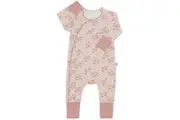 Bonds: Long Sleeve Newbies Coverall - Heart Check Sweet Mauve (Size 0000)