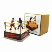 4.92 x 4.92 x 4.33" ABS Plush Boxing Wrestling Boxers Clockwork Kids Toy
