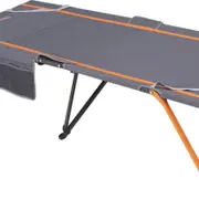 Wildtrak Easy Up 200x80cm Stretcher Single Bed w/ Carry Bag - Grey