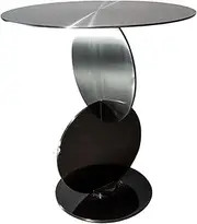 Side Table Small Round Side Table, Modern Metal End Table,Bedside Table Nightstand Coffee Table for Living Room, Bedroom and Couch, 18.8x21.6inches End Tables Living Room