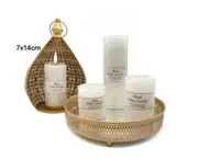 bulk 24 Unscented White Pillar Candle 457G 7x14cm