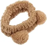 Beatifufu Cute Bear Ears Hairband Bear Headband for Women Girls Soft Elastic Headband Face Wash Makeup Accessory