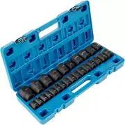 BENTISM Impact Sockets Set 1/2 Inch Drive 26PCS Standard Length Impact Set 6-Poi