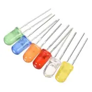 240Pcs 5mm LED Light Emitting Diode Cylinder Head Bulbs Set 6 Colors