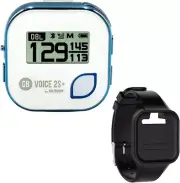 Golf Buddy Voice 2 Talking GPS Rangefinder (Bundle), Long Lasting Battery Golf D