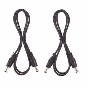 (2) Pack 2.1mm x 5.5mm Coaxial Power Male to Male 36" patch cable for DC Brick