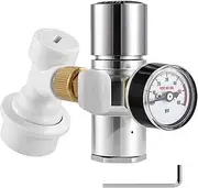 FERRODAY 0-60 PSI Mini Keg Regulator CO2 Charger Portable Beer keg Regulator Mini Barrel Regulator Cornelius Corny Beer Growler CO2 Regulator 3/8 Adapter W/Ball Lock