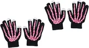 [PRETYZOOM] 2pcs Winter Gloves Men Touchscreen Knitting Gloves Skeleton Claws Comfortable Stretchy for Halloween Pranks