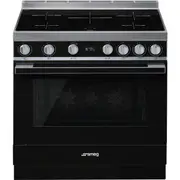 Smeg Portofino 90cm Freestanding Induction Cooker - Black