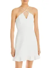Aidan By Aidan Mattox Women's Crisscross Straps Dress White Size 4