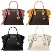 Michael Kors Avril Small Top Zip Satchel Crossbody MK Signature