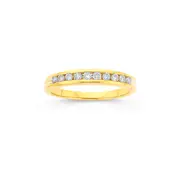 9ct Gold Diamond Channel Set Band
